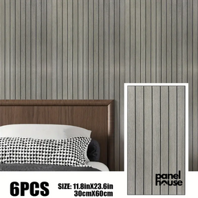 3D Wood Slat Wall Panels, Self-Adhesive, Removable, Waterproof Buy 1, Get 6 Premium Panels for Only £7! (30cm x 60cm)