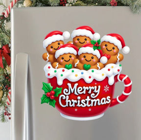 Merry Christmas Verlen - Personalized Gingerbread Family Decal