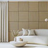 Pack of 4 Square Wood Acoustic Wall Panels 600mm x 600mm With 1x Free Adhesive