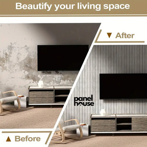 3D Wood Slat Wall Panels, Self-Adhesive, Removable, Waterproof Buy 1, Get 6 Premium Panels for Only £7! (30cm x 60cm)