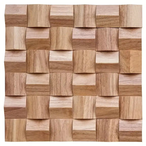 Solid Wood 3D Mosaic Panel Premium ✅(30 x 30 cm)