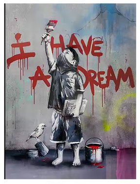 Premium Wall Art - Abstract Banksy: Dreams in Colour (Multiple Sizes Available)