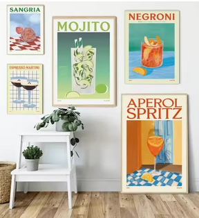Premium Wall Art - Colourful Cocktails (Multiple Sizes Available)