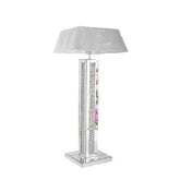 Radiance Column: Mirrored Crystal Floor Lamp