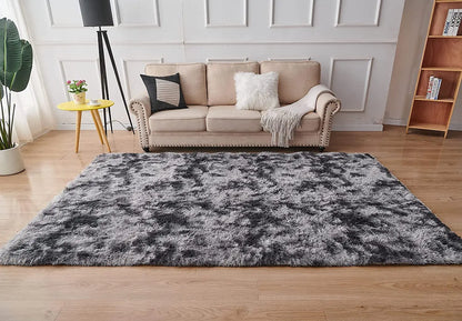 Gray Carpet for Living Room Plush Rug Bed Room Floor Fluffy Mats Anti-slip Home Decor Rugs Soft Velvet Carpets Kids Room Blanket