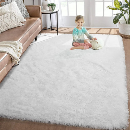 Gray Carpet for Living Room Plush Rug Bed Room Floor Fluffy Mats Anti-slip Home Decor Rugs Soft Velvet Carpets Kids Room Blanket