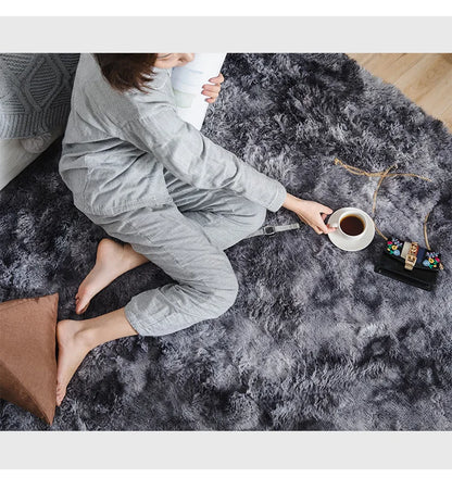 Gray Carpet for Living Room Plush Rug Bed Room Floor Fluffy Mats Anti-slip Home Decor Rugs Soft Velvet Carpets Kids Room Blanket