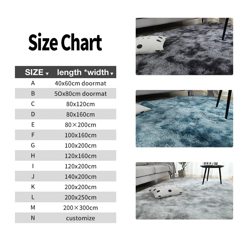 Gray Carpet for Living Room Plush Rug Bed Room Floor Fluffy Mats Anti-slip Home Decor Rugs Soft Velvet Carpets Kids Room Blanket