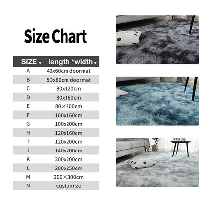 Gray Carpet for Living Room Plush Rug Bed Room Floor Fluffy Mats Anti-slip Home Decor Rugs Soft Velvet Carpets Kids Room Blanket