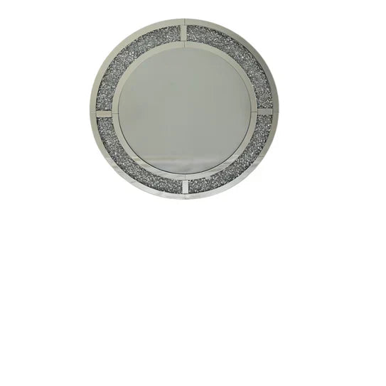 Crystal Orbit: Round Glam Wall Mirror