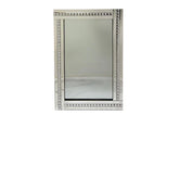 Refined Radiance: Beaded Edge Mirrored Wall Accent