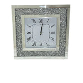 Crystal Noir: Glam Square Wall Clock