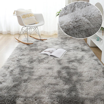 Gray Carpet for Living Room Plush Rug Bed Room Floor Fluffy Mats Anti-slip Home Decor Rugs Soft Velvet Carpets Kids Room Blanket