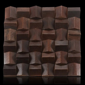 Solid Wood 3D Mosaic Panel Premium ✅(30 x 30 cm)