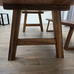 300cm x 88cm Live Edge East Indian Walnut Dinning Table