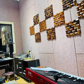 Solid Wood 3D Mosaic Panel Premium ✅(30 x 30 cm)