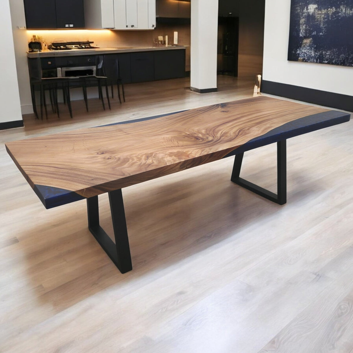 239cm x 91cm Live Edge East Indian Walnut Dinning Table