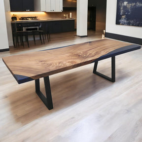 239cm x 91cm Live Edge East Indian Walnut Dinning Table