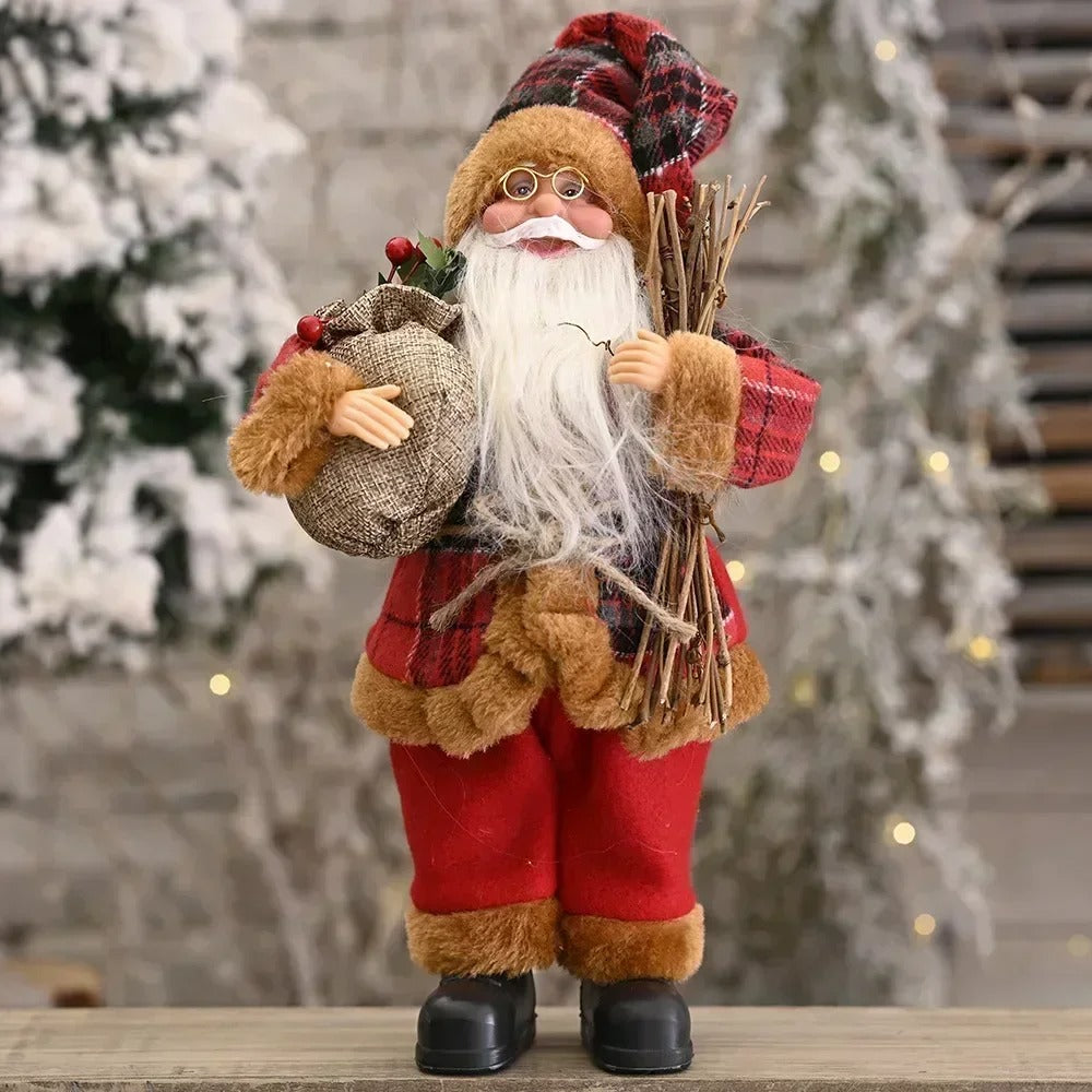 Santa Claus Plush Doll 30cm – Christmas Home Decoration, Navidad Party Decor & New Year Gift 2025