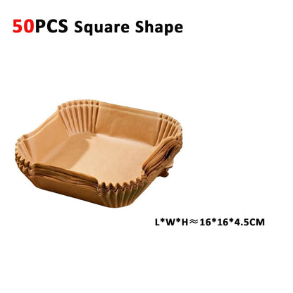 Air Fryer Disposable Liners 100pcs – Non-Stick Baking Paper