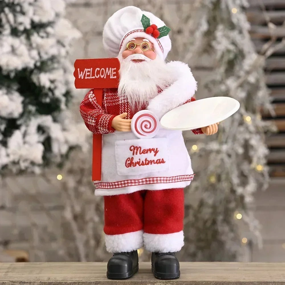 Santa Claus Plush Doll 30cm – Christmas Home Decoration, Navidad Party Decor & New Year Gift 2025