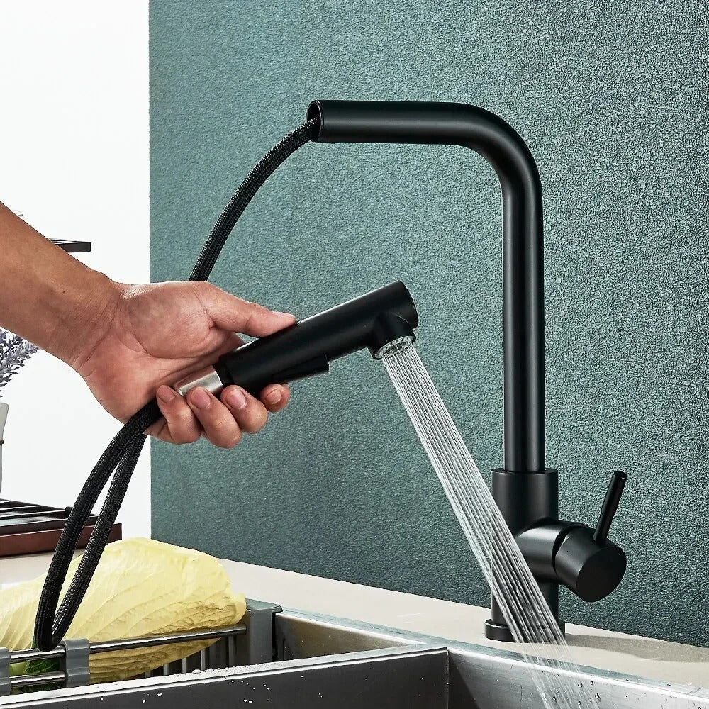 Pull-Out Mixer Tap, Stream & Spray