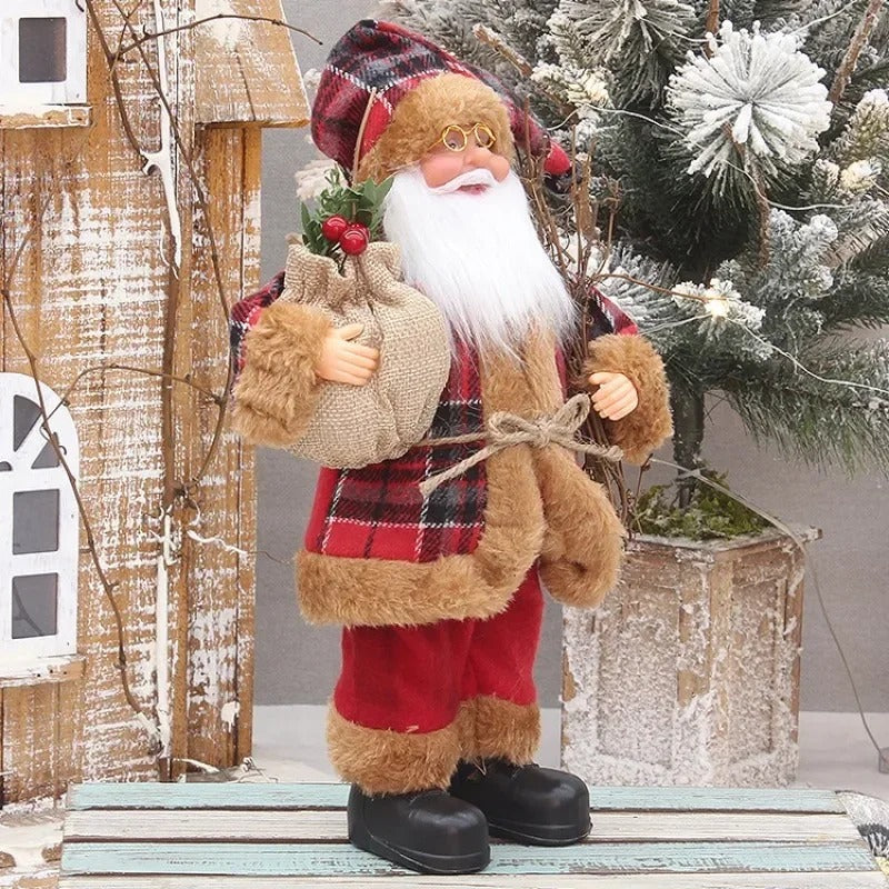 Santa Claus Plush Doll 30cm – Christmas Home Decoration, Navidad Party Decor & New Year Gift 2025