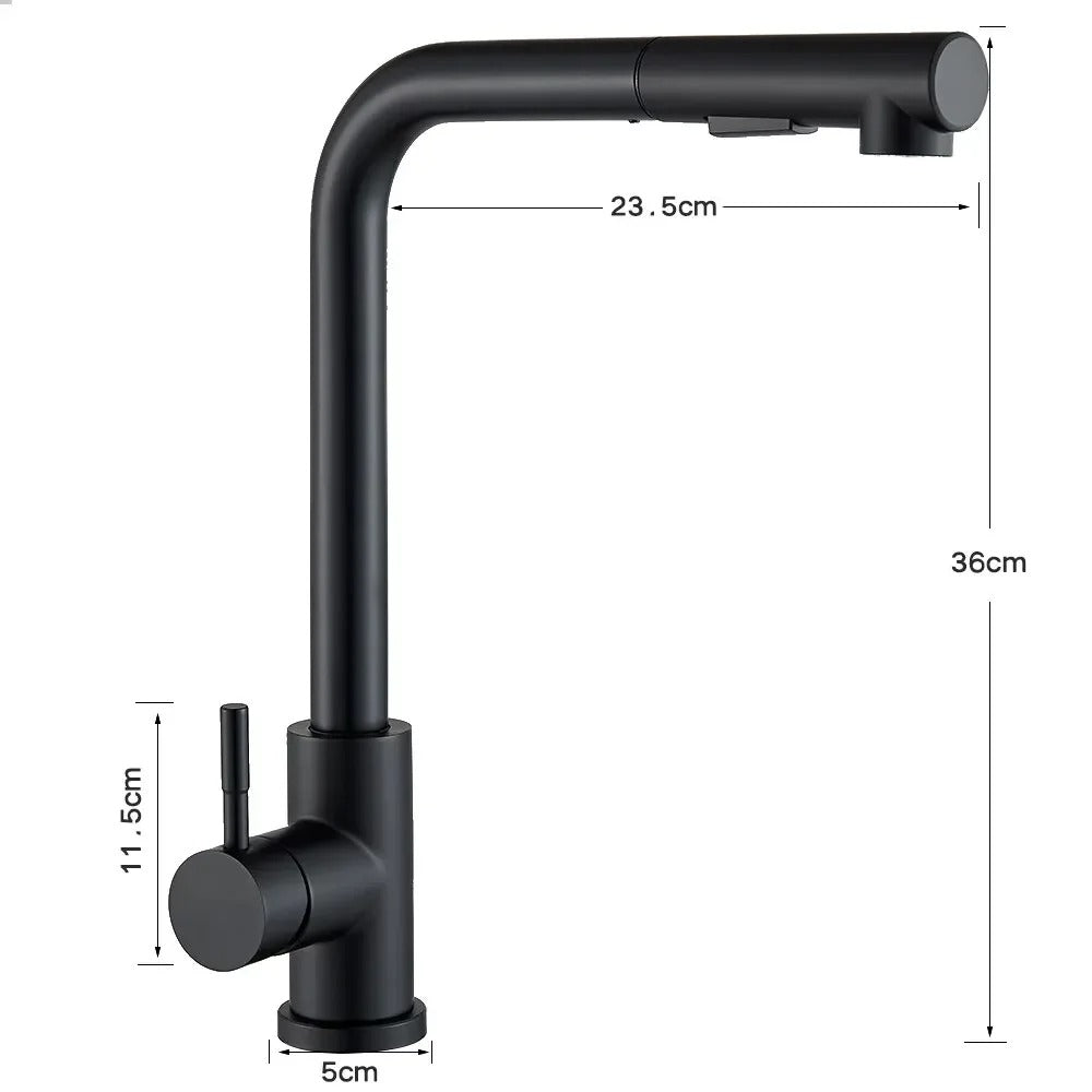 Pull-Out Mixer Tap, Stream & Spray