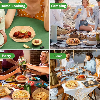 Air Fryer Disposable Liners 100pcs – Non-Stick Baking Paper