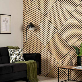 60cm x 60cm Square Wood Acoustic Wall Panel Multiple Colours